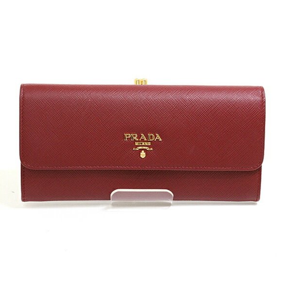 PRADA Long Wallet 1ME306 Bordeaux CERISE